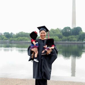 Strayer University Masters Cap, Gown, Hood, Tassel, Charm (MBA) - 5'01"-5'03"